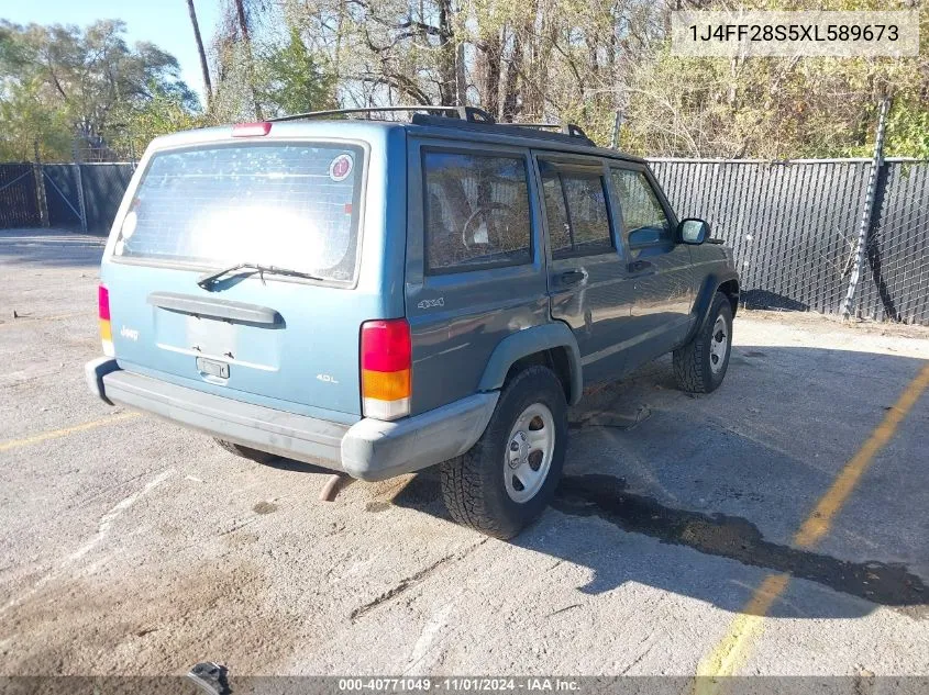 1999 Jeep Cherokee Se VIN: 1J4FF28S5XL589673 Lot: 40771049