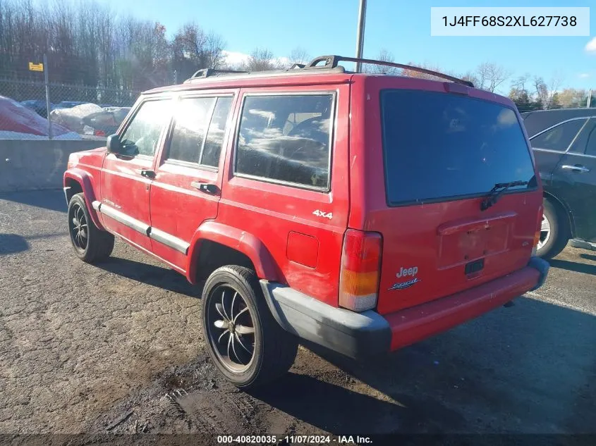 1999 Jeep Cherokee Classic/Sport VIN: 1J4FF68S2XL627738 Lot: 40820035