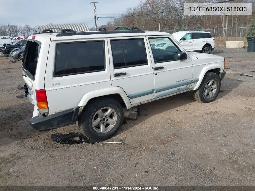 1999 Jeep Cherokee Classic/Sport VIN: 1J4FF68S0XL518033 Lot: 40847291