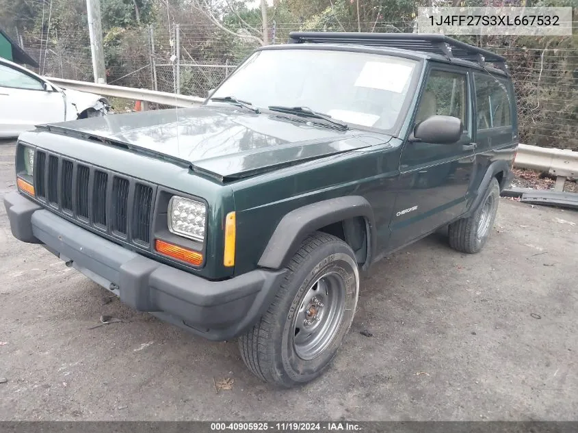 1999 Jeep Cherokee Se VIN: 1J4FF27S3XL667532 Lot: 40905925