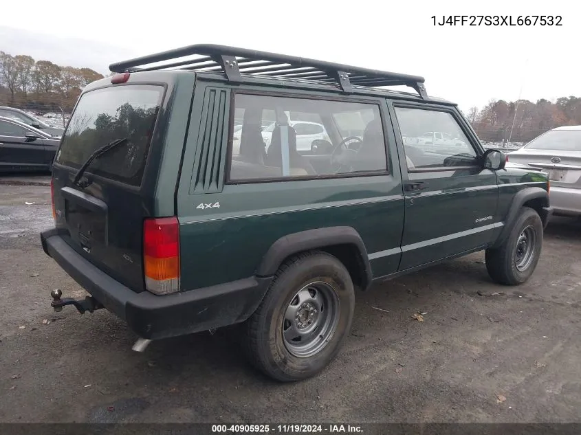 1999 Jeep Cherokee Se VIN: 1J4FF27S3XL667532 Lot: 40905925