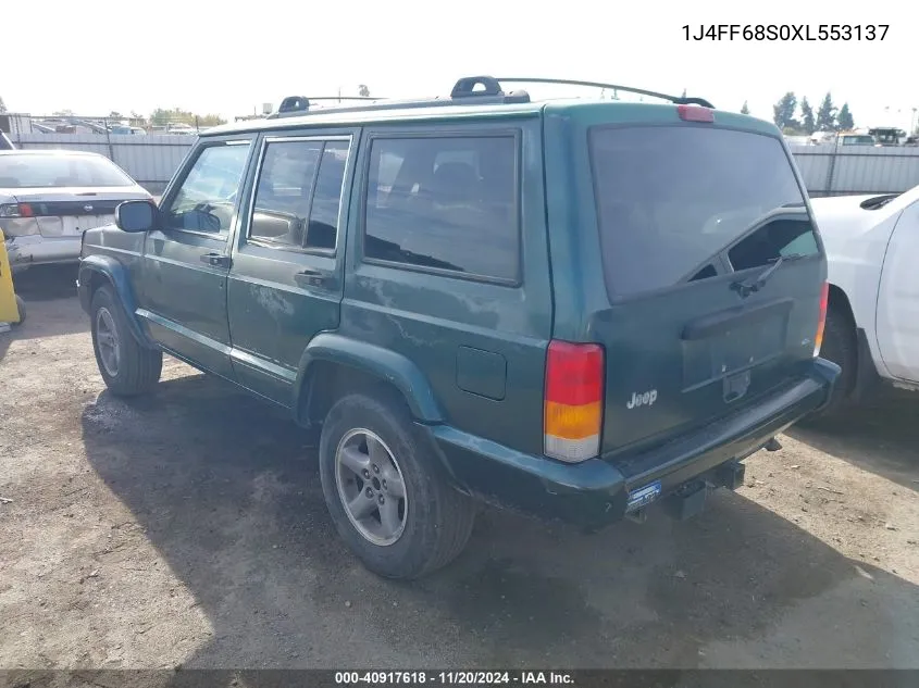 1999 Jeep Cherokee Classic/Sport VIN: 1J4FF68S0XL553137 Lot: 40917618