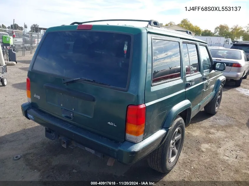 1999 Jeep Cherokee Classic/Sport VIN: 1J4FF68S0XL553137 Lot: 40917618