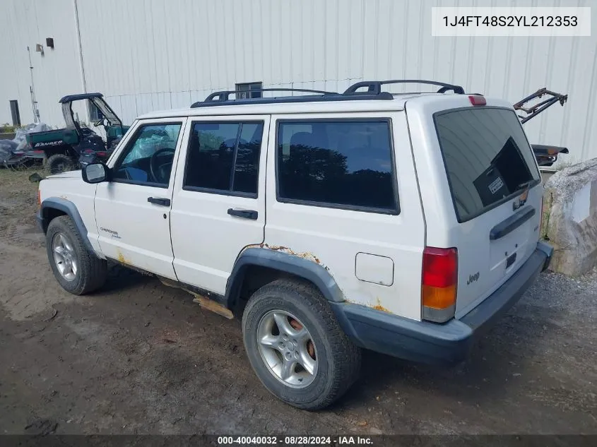 1J4FT48S2YL212353 2000 Jeep Cherokee Sport