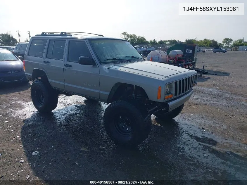 2000 Jeep Cherokee Classic VIN: 1J4FF58SXYL153081 Lot: 40156567