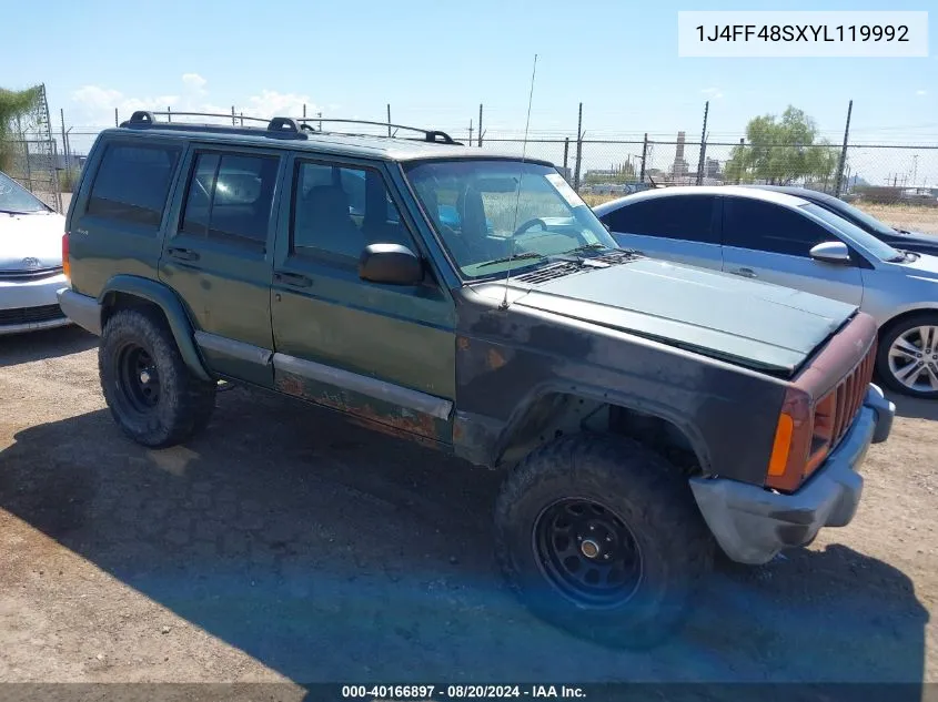 2000 Jeep Cherokee Sport VIN: 1J4FF48SXYL119992 Lot: 40166897