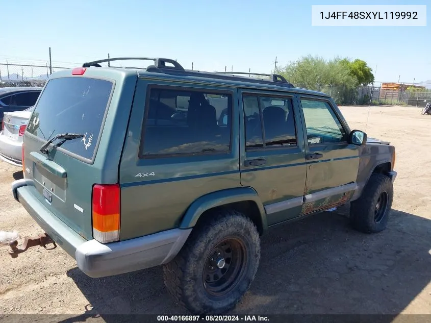 2000 Jeep Cherokee Sport VIN: 1J4FF48SXYL119992 Lot: 40166897