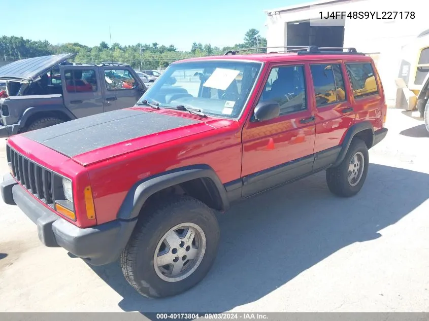 2000 Jeep Cherokee Sport VIN: 1J4FF48S9YL227178 Lot: 40173804