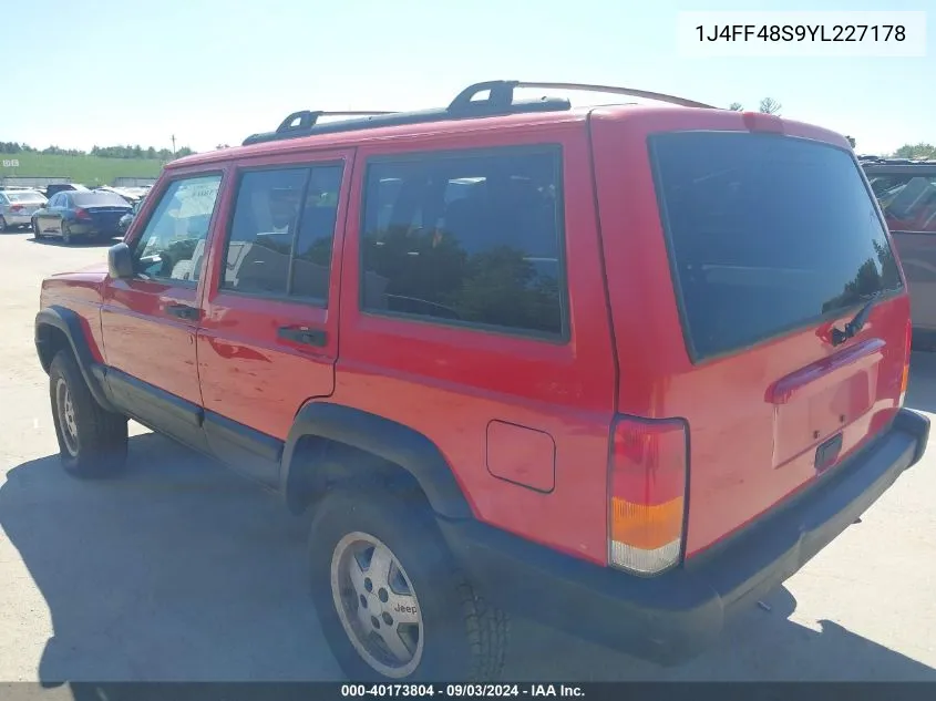 2000 Jeep Cherokee Sport VIN: 1J4FF48S9YL227178 Lot: 40173804