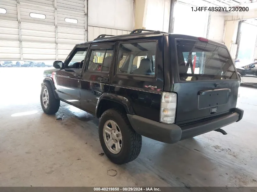 1J4FF48S2YL230200 2000 Jeep Cherokee Sport