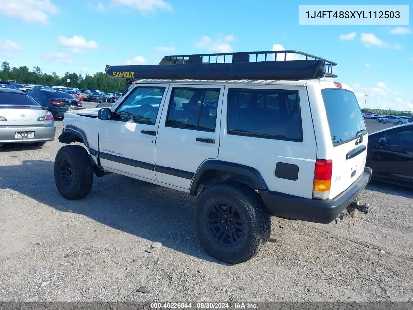 2000 Jeep Cherokee Sport VIN: 1J4FT48SXYL112503 Lot: 40226844