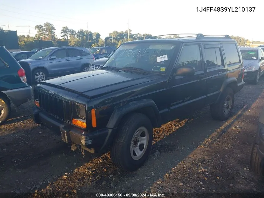 2000 Jeep Cherokee Sport VIN: 1J4FF48S9YL210137 Lot: 40306150