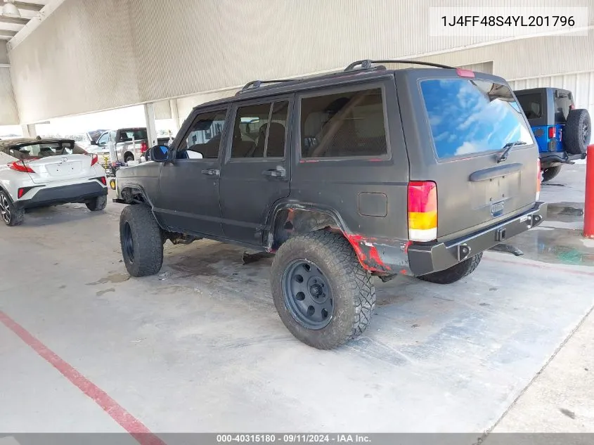 2000 Jeep Cherokee Sport VIN: 1J4FF48S4YL201796 Lot: 40315180