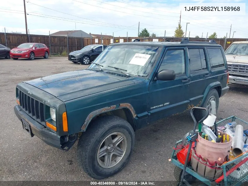 2000 Jeep Cherokee Classic VIN: 1J4FF58S2YL158968 Lot: 40346908