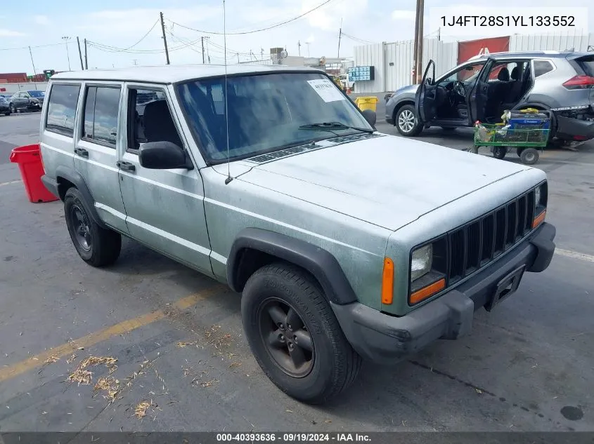 2000 Jeep Cherokee Se VIN: 1J4FT28S1YL133552 Lot: 40393636