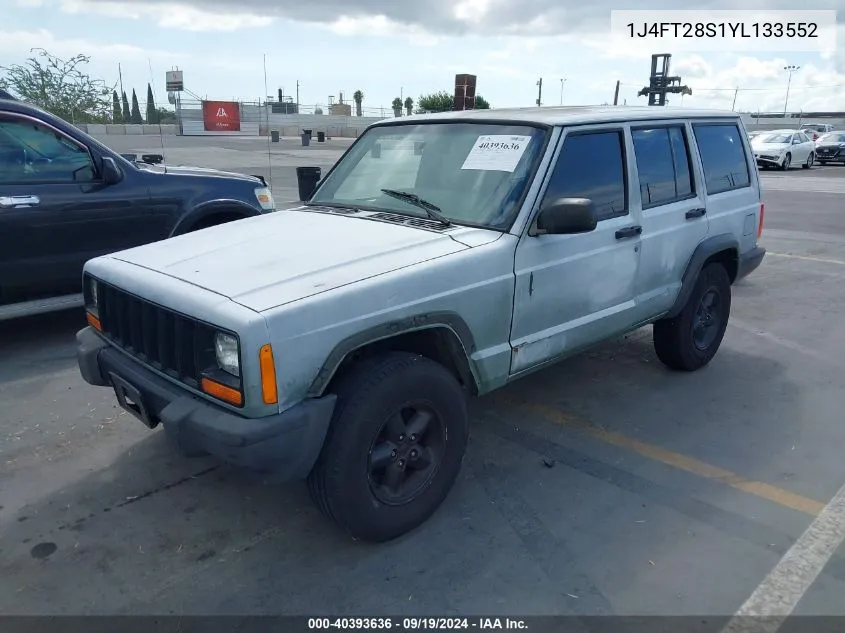 1J4FT28S1YL133552 2000 Jeep Cherokee Se