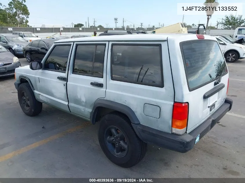 2000 Jeep Cherokee Se VIN: 1J4FT28S1YL133552 Lot: 40393636