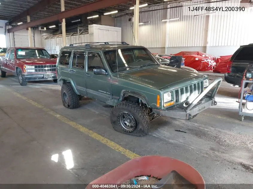 2000 Jeep Cherokee Sport VIN: 1J4FF48S4YL200390 Lot: 40463841