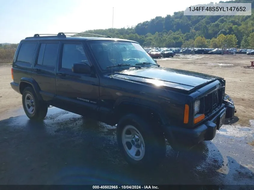 2000 Jeep Cherokee Sport VIN: 1J4FF48S5YL147652 Lot: 40502965