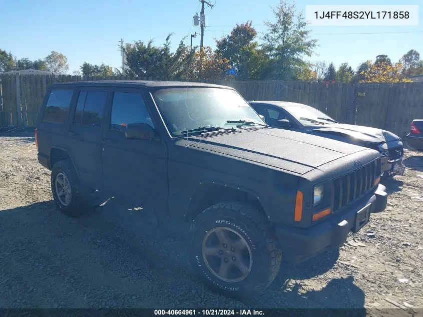 2000 Jeep Cherokee Sport VIN: 1J4FF48S2YL171858 Lot: 40664961