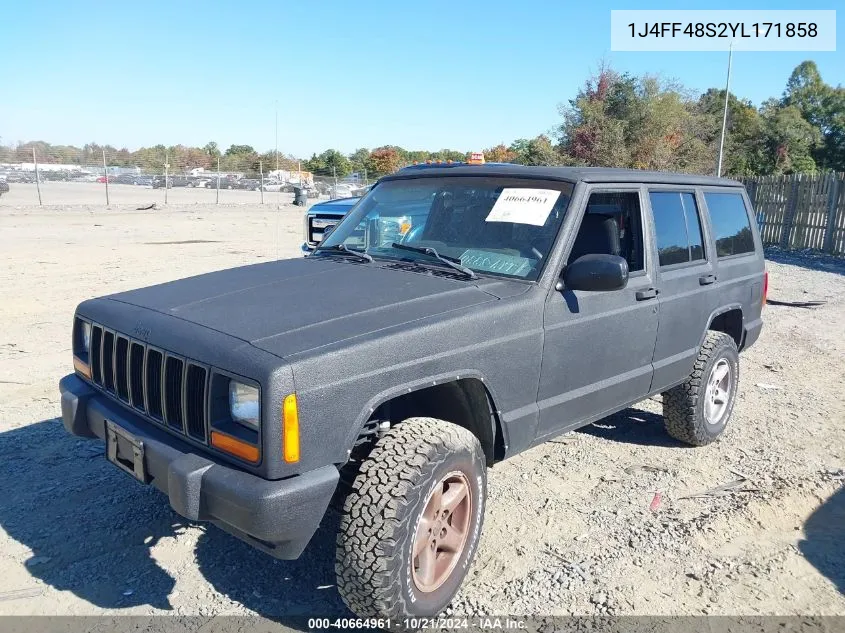 2000 Jeep Cherokee Sport VIN: 1J4FF48S2YL171858 Lot: 40664961