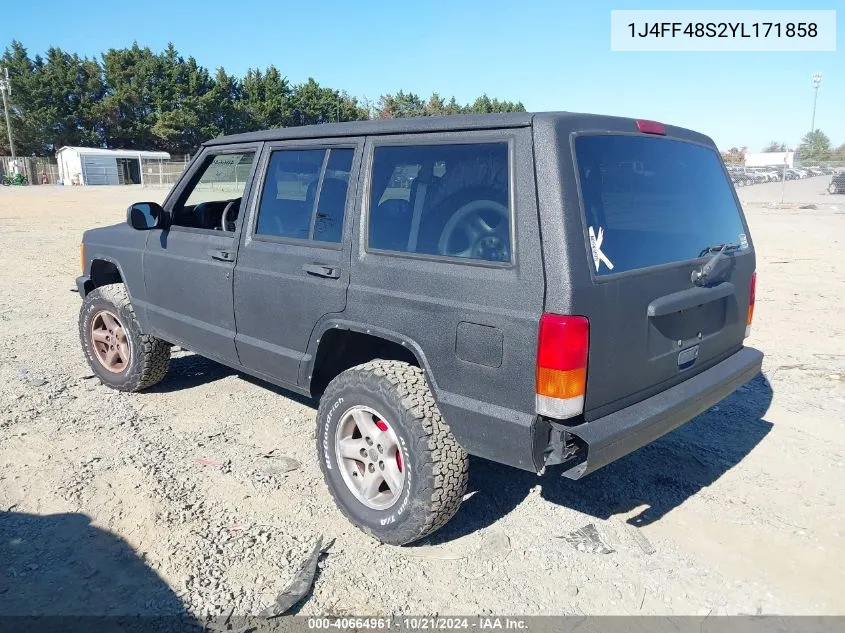 2000 Jeep Cherokee Sport VIN: 1J4FF48S2YL171858 Lot: 40664961