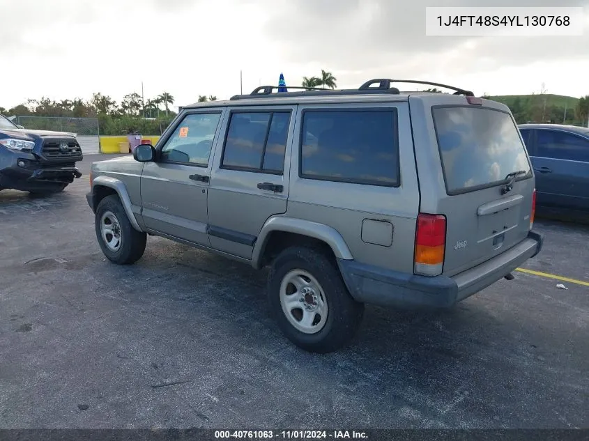 2000 Jeep Cherokee Sport VIN: 1J4FT48S4YL130768 Lot: 40761063