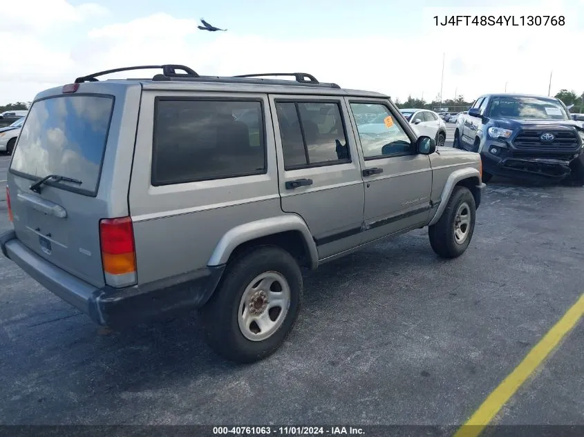 2000 Jeep Cherokee Sport VIN: 1J4FT48S4YL130768 Lot: 40761063