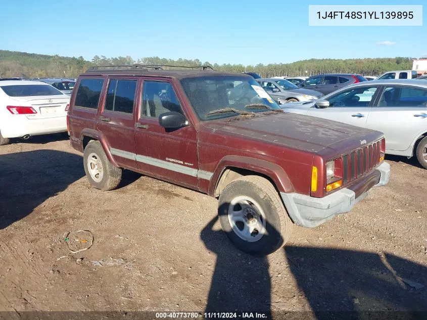 2000 Jeep Cherokee Sport VIN: 1J4FT48S1YL139895 Lot: 40773780