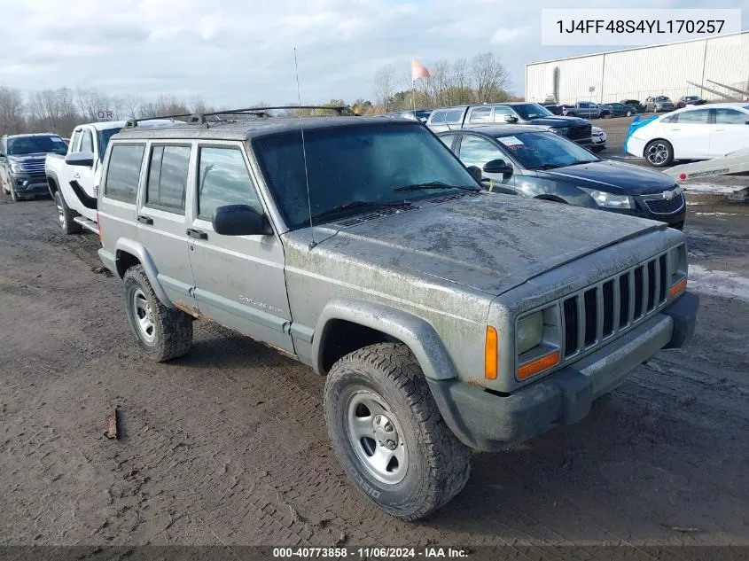 2000 Jeep Cherokee Sport VIN: 1J4FF48S4YL170257 Lot: 40773858