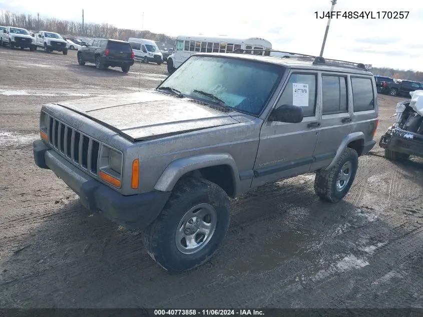 2000 Jeep Cherokee Sport VIN: 1J4FF48S4YL170257 Lot: 40773858