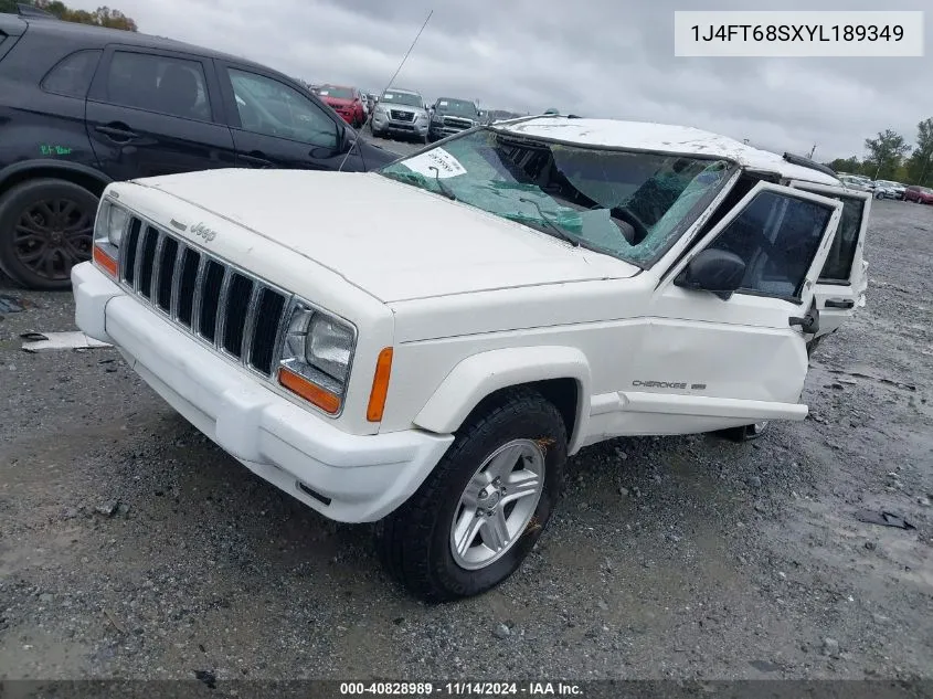 2000 Jeep Cherokee Limited VIN: 1J4FT68SXYL189349 Lot: 40828989