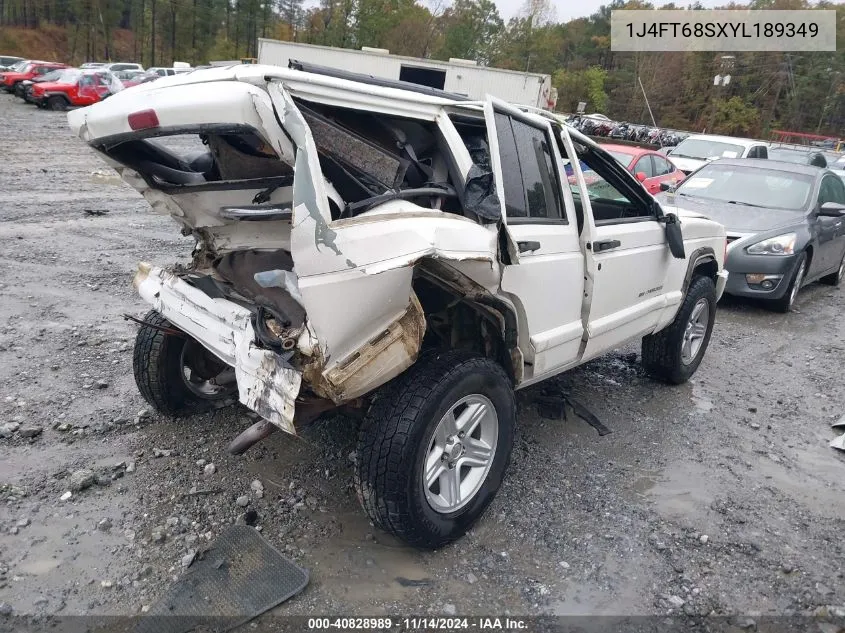 2000 Jeep Cherokee Limited VIN: 1J4FT68SXYL189349 Lot: 40828989