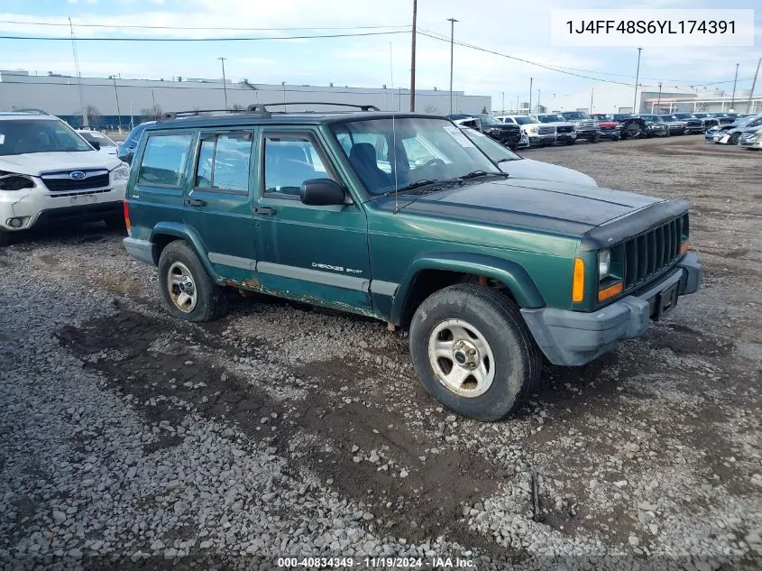 2000 Jeep Cherokee Sport VIN: 1J4FF48S6YL174391 Lot: 40834349