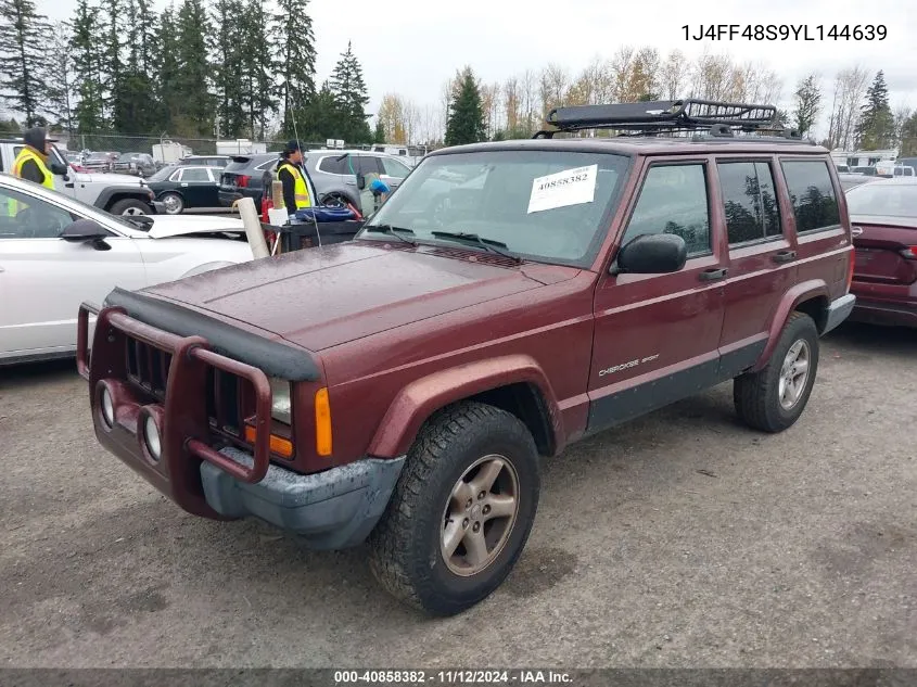 2000 Jeep Cherokee Sport VIN: 1J4FF48S9YL144639 Lot: 40858382