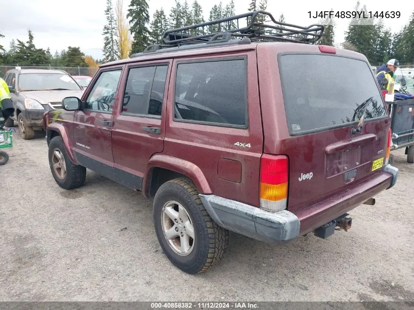 2000 Jeep Cherokee Sport VIN: 1J4FF48S9YL144639 Lot: 40858382