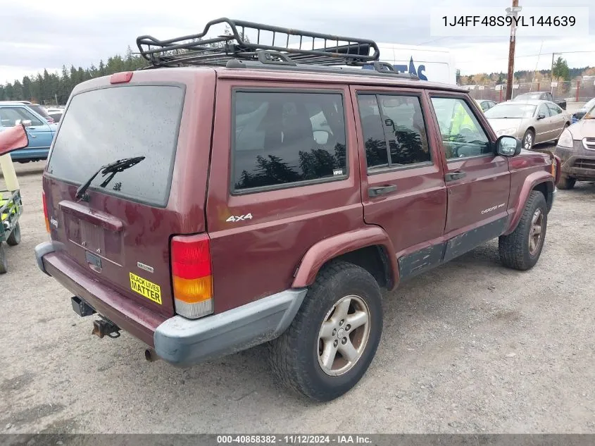 2000 Jeep Cherokee Sport VIN: 1J4FF48S9YL144639 Lot: 40858382