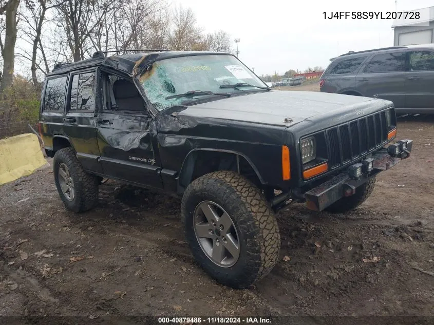 2000 Jeep Cherokee Classic VIN: 1J4FF58S9YL207728 Lot: 40879486