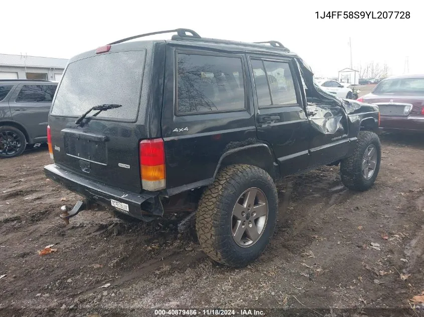 2000 Jeep Cherokee Classic VIN: 1J4FF58S9YL207728 Lot: 40879486