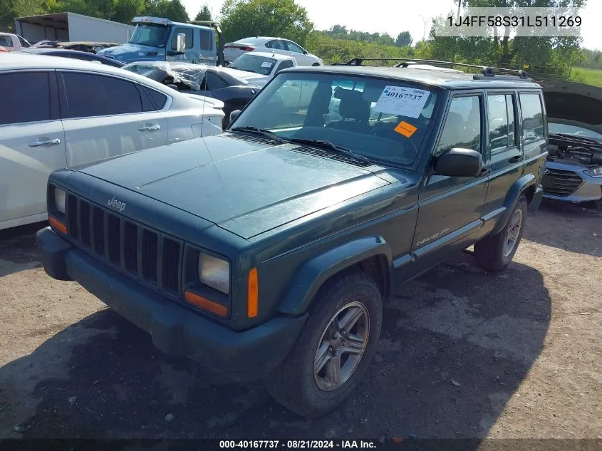 2001 Jeep Cherokee Limited/Sport VIN: 1J4FF58S31L511269 Lot: 40167737