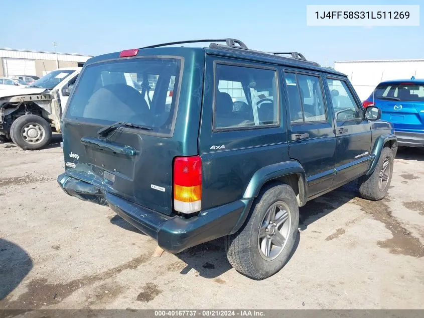 2001 Jeep Cherokee Limited/Sport VIN: 1J4FF58S31L511269 Lot: 40167737