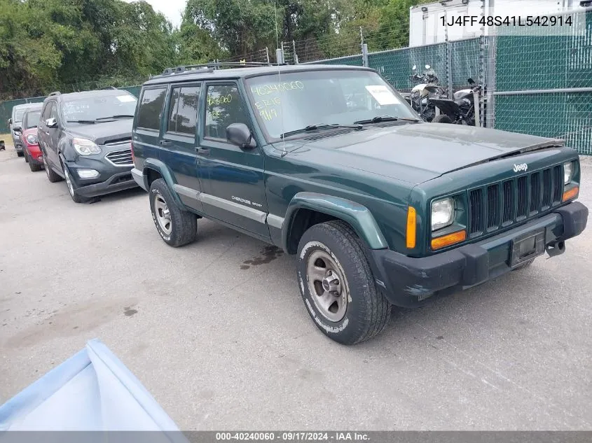 2001 Jeep Cherokee Sport VIN: 1J4FF48S41L542914 Lot: 40240060