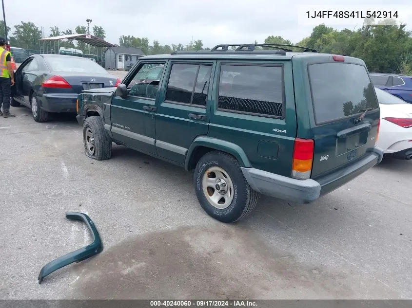 2001 Jeep Cherokee Sport VIN: 1J4FF48S41L542914 Lot: 40240060