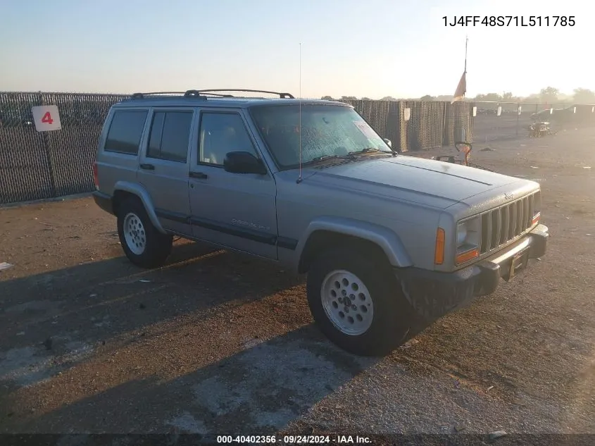 2001 Jeep Cherokee Sport VIN: 1J4FF48S71L511785 Lot: 40402356