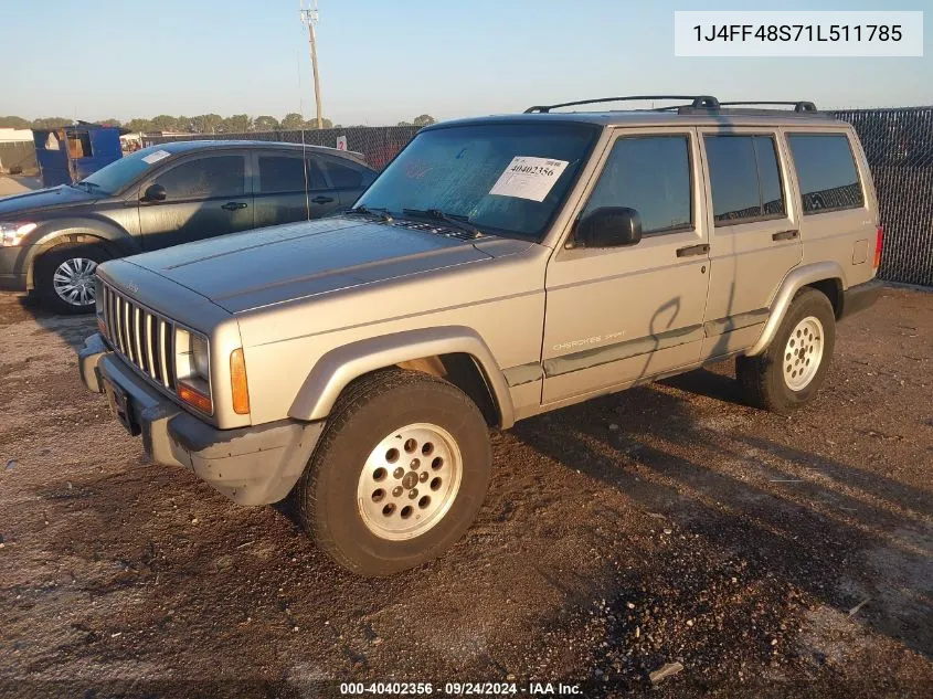 1J4FF48S71L511785 2001 Jeep Cherokee Sport