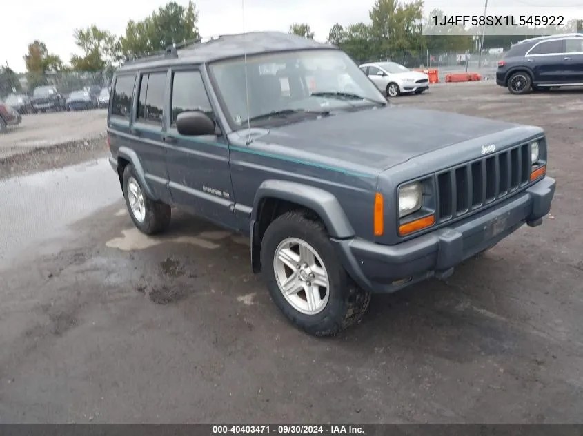 2001 Jeep Cherokee Limited/Sport VIN: 1J4FF58SX1L545922 Lot: 40403471