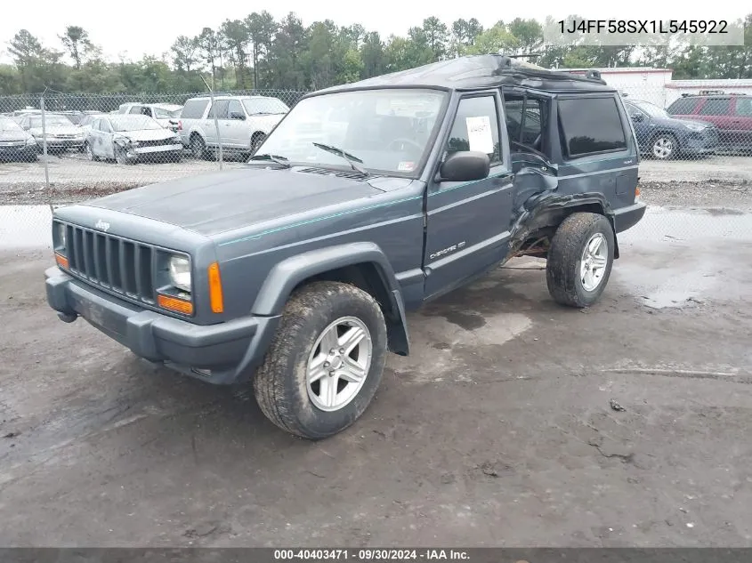 2001 Jeep Cherokee Limited/Sport VIN: 1J4FF58SX1L545922 Lot: 40403471