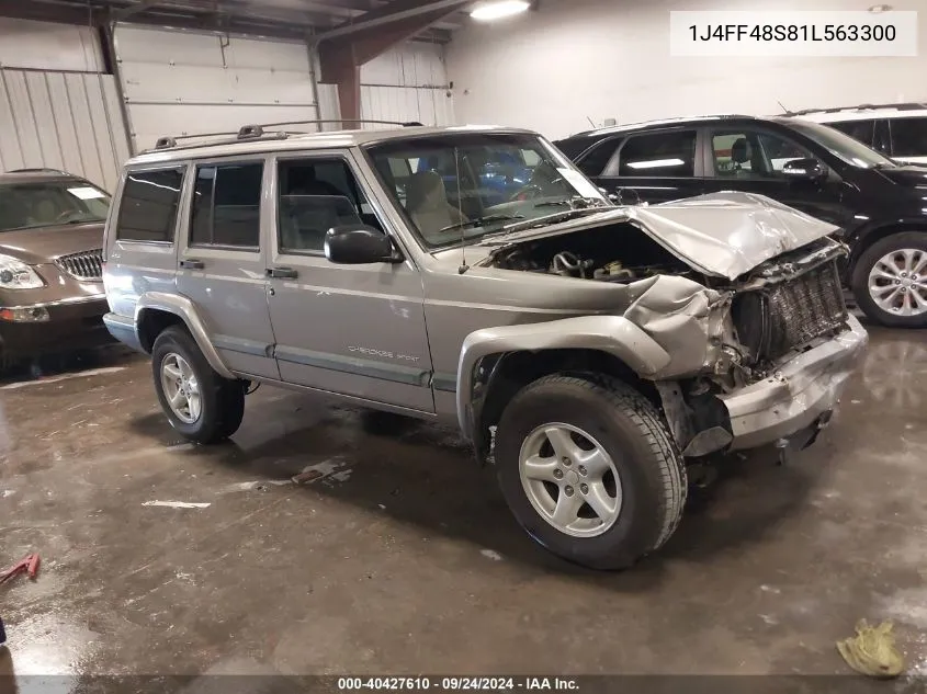 2001 Jeep Cherokee Sport VIN: 1J4FF48S81L563300 Lot: 40427610