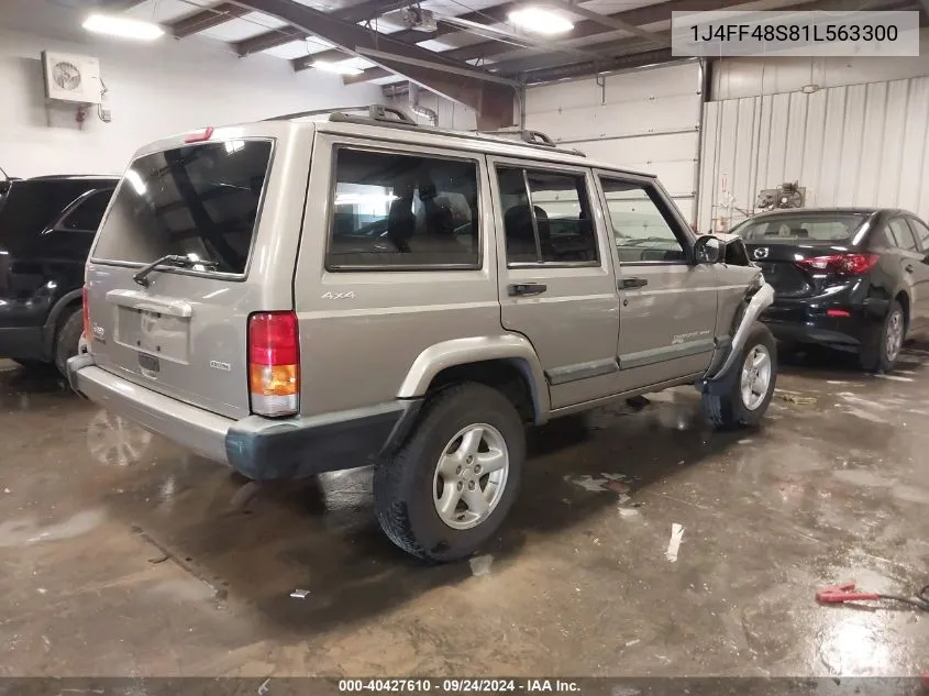 2001 Jeep Cherokee Sport VIN: 1J4FF48S81L563300 Lot: 40427610