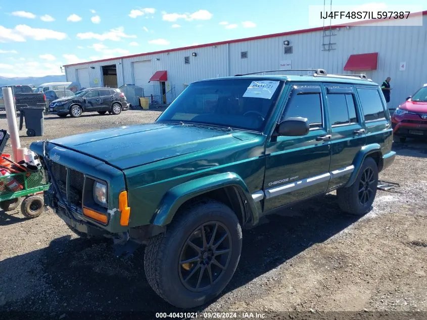 2001 Jeep Cherokee VIN: IJ4FF48S7IL597387 Lot: 40431021